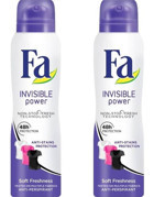 Fa Invisible Pudralı Ter Önleyici Antiperspirant Sprey Erkek Deodorant 2x150 ml