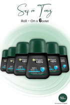 Garnier 48 Saat Saf Ve Temiz Pudrasız Ter Önleyici Antiperspirant Roll-On Erkek Deodorant 6x50 ml