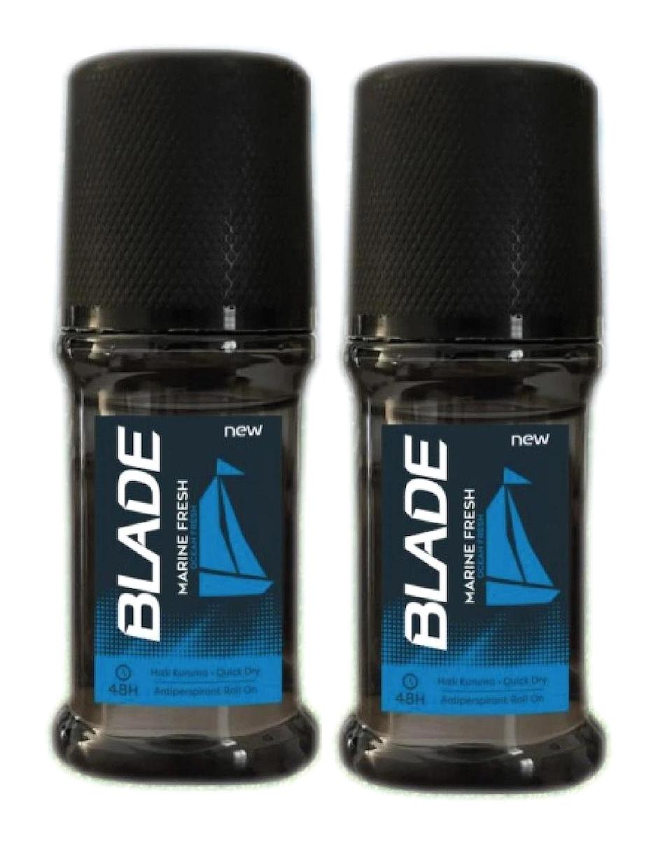 Blade Marine Fresh Pudrasız Ter Önleyici Antiperspirant Roll-On Erkek Deodorant 2x50 ml