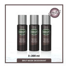 Brut Musk Pudrasız Ter Önleyici Sprey Erkek Deodorant 3x200 ml