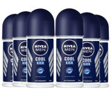 Nivea Cool Kick Pudrasız Ter Önleyici Antiperspirant Roll-On Erkek Deodorant 6x50 ml