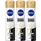 Nivea Black&White Invisible Power Pudralı Ter Önleyici Antiperspirant Sprey Kadın Deodorant 3x150 ml