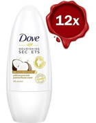 Dove Pudrasız Ter Önleyici Antiperspirant Roll-On Kadın Deodorant 12x50 ml