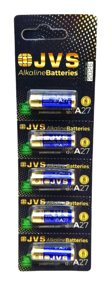 JVS A27 12 V Alkalin AA / Kalem Şarjlı Pil 5'li