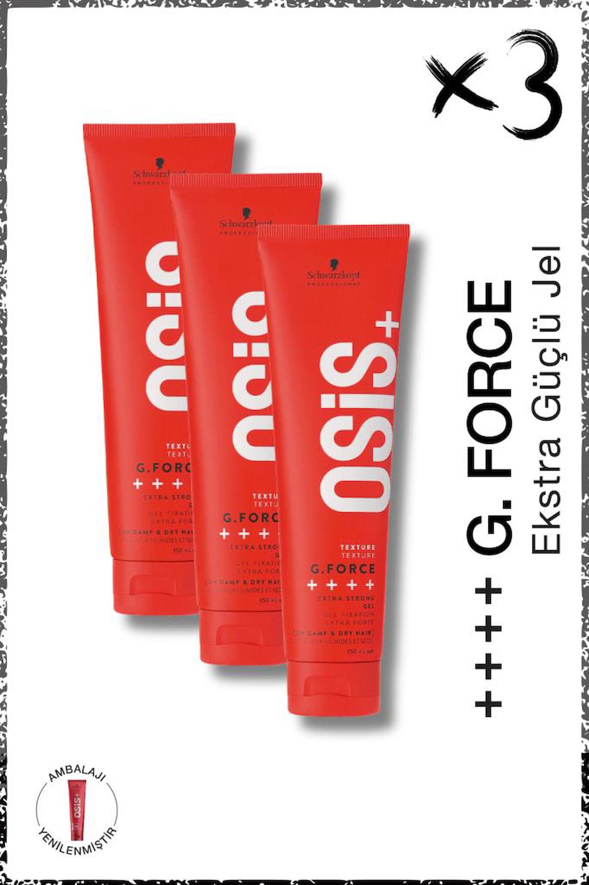 Schwarzkopf Osis G Force Doğal Krem Ekstra Sert Keratinli 3x150 ml Wax