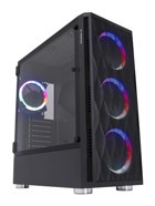 Rampage X-Horse RGB Mesh 4 Fanlı Siyah Dikey ATX Oyuncu Bilgisayar Kasası