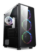 Turbox Mystique RGB 4 Fanlı Siyah Dikey Mid Tower Oyuncu Bilgisayar Kasası