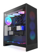 Nzxt H7 Flow RGB Mesh Sıvı Soğutmalı 3 Fanlı Siyah Dikey Mid Tower Oyuncu Bilgisayar Kasası