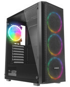 Everest Mega V2 RGB Mesh 4 Fanlı Siyah Dikey Mid ATX Oyuncu Bilgisayar Kasası