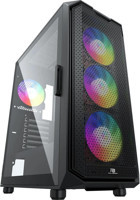 Power Boost 650W 80+ Vk-K521B RGB Mesh Sıvı Soğutmalı 4 Fanlı Siyah Dikey Mid Tower Standart Bilgisayar Kasası