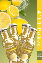 Elite Naturel Organik Şekersiz Cam Limonata 4x250 ml