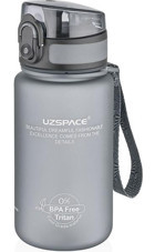 Uzspace Gri Tritan Spor Yetişkin Matara 350 ml