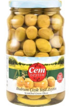 Cem Tuzlu Çizik Yeşil Zeytin Kavanoz 1.7 kg