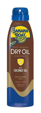 Banana Boat Deep Tanning Dry Oil Hindistan Cevizi Yağı Tüm Vücut İçin Bronzlaştırıcı Kuru Yağ 170 ml