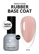 Momo Professional French Cover Rubber Base Coat Şeftali Kalıcı Parlak Oje