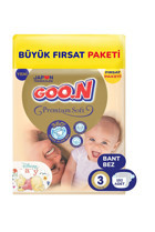 Goon Premium Soft 3 Numara Bantlı Bebek Bezi 152 Adet