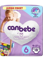 Canbebe Jumbo Paketi 6 Numara Bantlı Bebek Bezi 18 Adet
