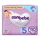 Canbebe Ultra Avantaj Paketi 5 Numara Bantlı Bebek Bezi 110 Adet