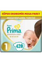 Prima Premium Care 1 Numara Cırtlı Bebek Bezi 420 Adet