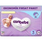 Canbebe Midi 3 Numara Bantlı Bebek Bezi 136 Adet