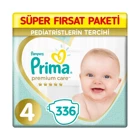 Prima Premium Care 4 Numara Göbek Oyuntulu Cırtlı Bebek Bezi 336 Adet
