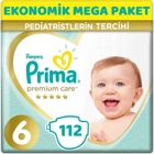 Prima Premium Care 6 Numara Cırtlı Bebek Bezi 112 Adet