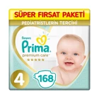 Prima Premium Care 4 Numara Cırtlı Bebek Bezi 168 Adet