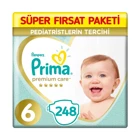 Prima Premium Care 6 Numara Göbek Oyuntulu Cırtlı Bebek Bezi 248 Adet