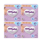 Canbebe 4 Numara Bantlı Bebek Bezi 4x76 Adet