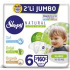 Sleepy Natural Ultra Hassas XL 6 Numara Organik Cırtlı Bebek Bezi 4x40 Adet