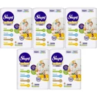 Sleepy Extra 5 Numara Organik Cırtlı Bebek Bezi 5x80 Adet