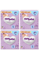 Canbebe 5 Numara Bantlı Bebek Bezi 4x60 Adet