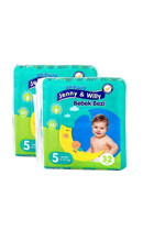 Jenny & Willy Vegan Junior 5 Numara Cırtlı Bebek Bezi 64 Adet
