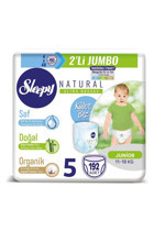 Sleepy Natural Ultra Hassas 5 Numara Organik Külot Bebek Bezi 192 Adet