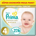 Prima Premium Care 4 Numara Cırtlı Bebek Bezi 276 Adet