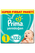 Prima Yenidoğan 1 Numara Cırtlı Bebek Bezi 132 Adet