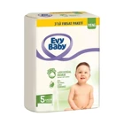 Evy Baby 3'lü Fırsat Paketi 5 Numara Cırtlı Bebek Bezi 176 Adet