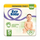 Evy Baby Ekonomik Paket 5 Numara Cırtlı Bebek Bezi 24 Adet