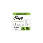 Sleepy Natural 6 + Numara Organik Külot Bebek Bezi 80 Adet