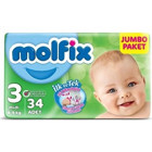 Molfix Midi 3 Numara Bantlı Bebek Bezi 34 Adet