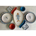 Keramika Koi Oval-Yuvarlak Desenli 15 Parça 2 Kişilik Seramik Kahvaltı Takımı Çok Renkli