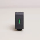 Westlec Çerçevesiz USB Girişli Sıva Altı Akıllı Tekli Priz Siyah