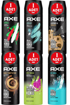 Axe Apollo - Africa - Dark Temptation - Epic Fresh - Leather&Cookies Pudrasız Ter Önleyici Sprey Erkek 4x150 ml