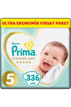 Prima Premium Care 5 Numara Cırtlı Bebek Bezi 336 Adet