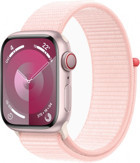 Apple Watch Series 9 Cellular Apple Uyumlu WatchOS Su Geçirmez 41 mm Örgü Kordon Kare Unisex Sim Kartlı Akıllı Saat Pembe