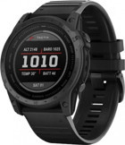 Garmin tactix 7 Standart (010-02704-01) Su Geçirmez 51 mm Silikon Kordon Daire Unisex Akıllı Saat Siyah