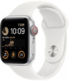 Apple Watch SE 2 Cellular Apple Uyumlu WatchOS Su Geçirmez 40 mm Silikon Kordon Kare Unisex Sim Kartlı Akıllı Saat Beyaz