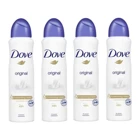 Dove original Pudrasız Ter Önleyici Antiperspirant Sprey Kadın Deodorant 4x150 ml