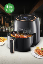 Kiwi KAF-5536 Airfryer 5 lt Tek Hazneli Led Ekranlı Yağsız Sıcak Hava Fritözü Siyah