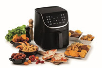 Kenwood HFP80.000BK Airfryer 7 lt Tek Hazneli Izgara Yapan Led Ekranlı Yağsız Sıcak Hava Fritözü Siyah